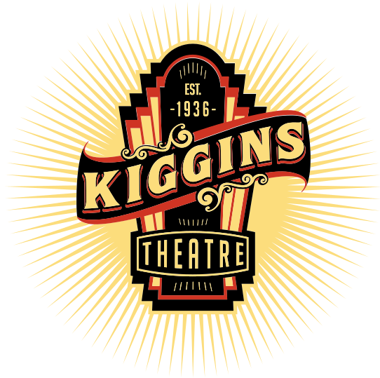 Kiggens Theater Logo with a vintage art style